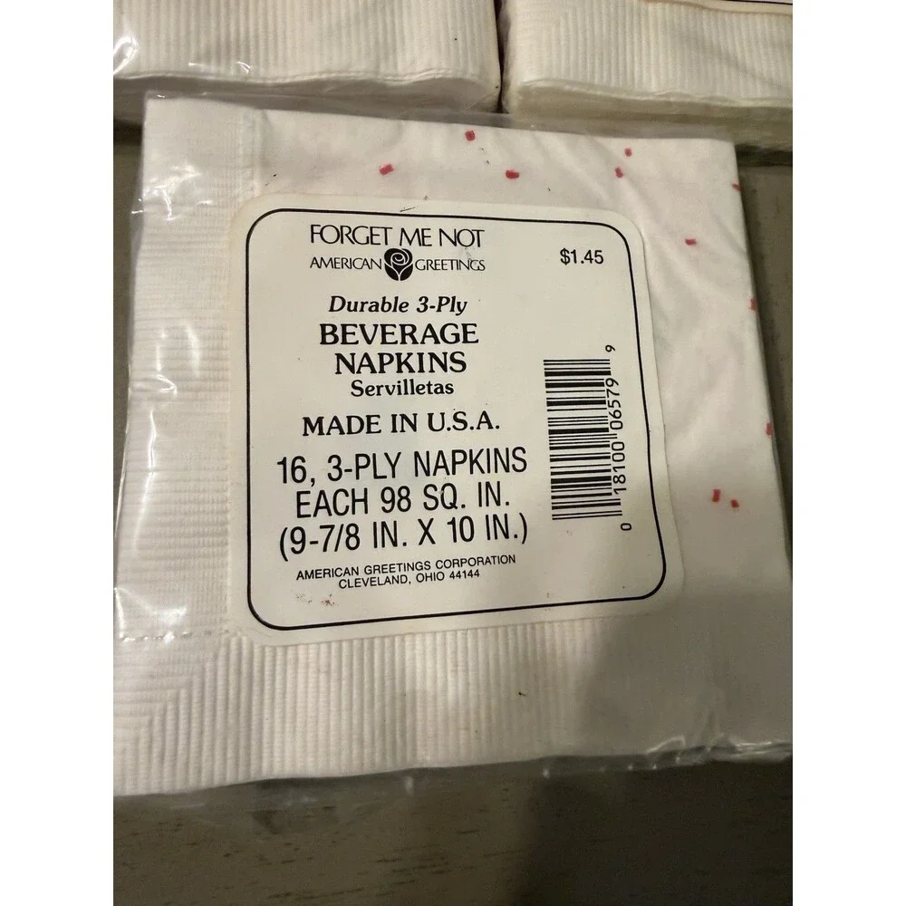 VINTAGE CHRISTMAS THEMED AMERICAN GREETINGS BEVERAGE NAPKINS NOS UNOPENED - 5